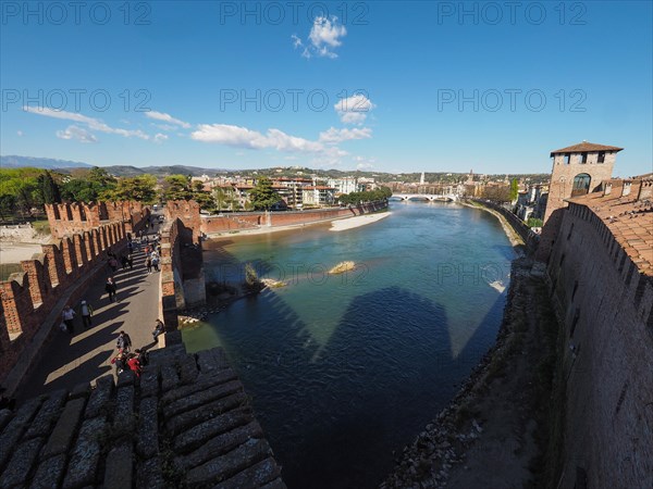 Castelvecchio Bridge aka Scaliger Bridge in Verona