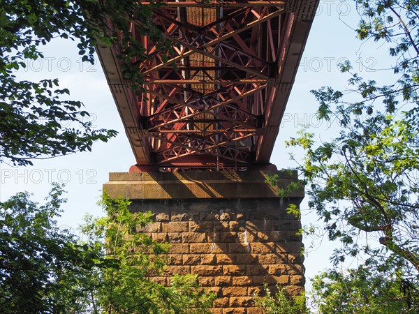 Forth Bridge over Firth of Forth in Edinburgh