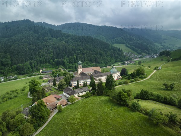 Aerial view of the monastery of Sankt Trudpert