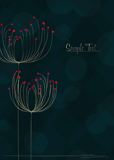 Background floral text card