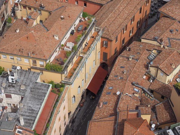 Aerial view of the city of Bologna