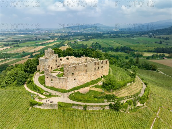 Aerial view of Staufen Castle