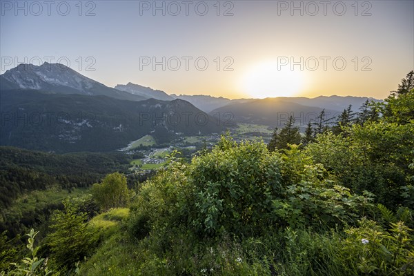 View of Schoenau with Watzmann