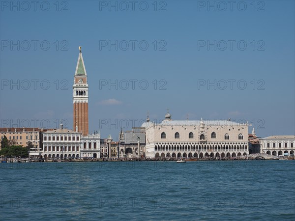 St Mark square seen fron St Mark basin in Venice