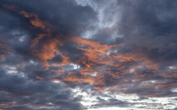 Dramatic clouds at sunset