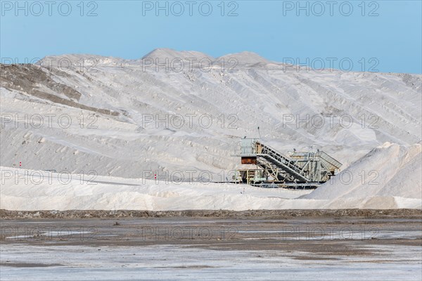 Salt farm in the village of Salin de Giraud near the mouth of the Grand Rhone. Regional nature park Park
