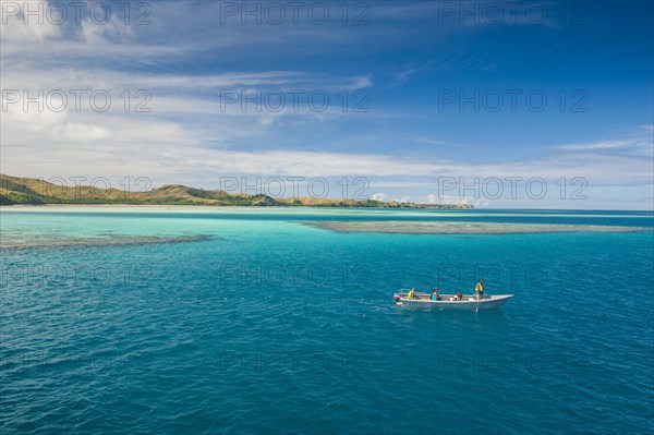 Little boat in the blue lagoon