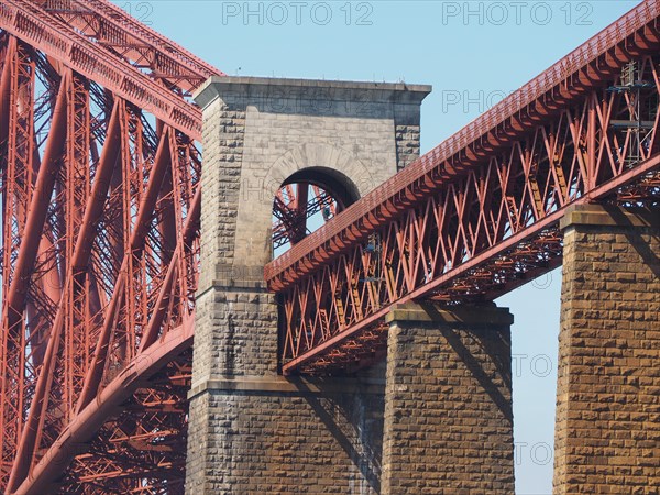 Forth Bridge over Firth of Forth in Edinburgh