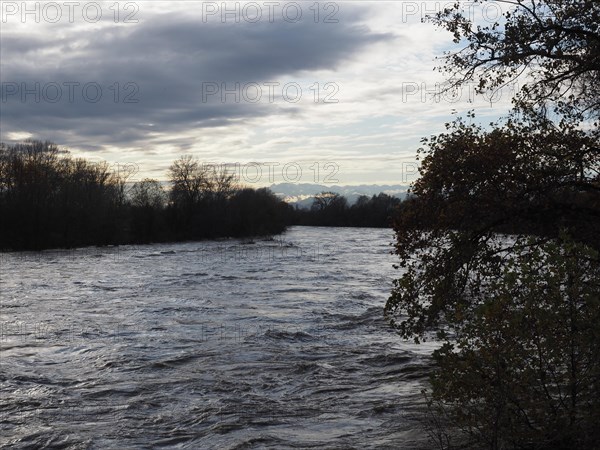 Large river flood