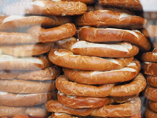 Pretzel bread baked food