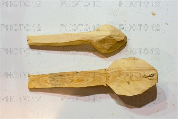 Soup spoon or tablespoon made of wood