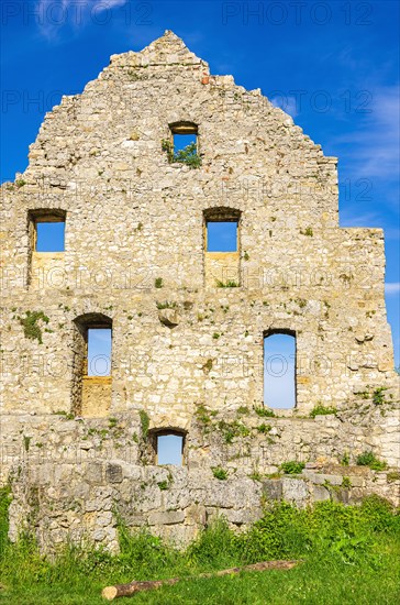 Gable end of a dilapidated building