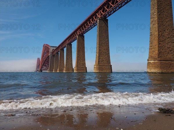 Forth Bridge over Firth of Forth in Edinburgh