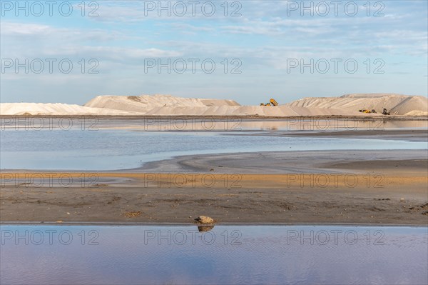 Salt farm in the village of Salin de Giraud near the mouth of the Grand Rhone. Regional nature park Park