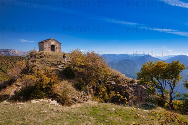 The Chapel of Saint-Michel de Cousson in the mountains near Digne les Bains