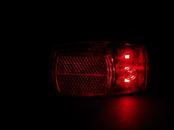 Flashing red strobe light