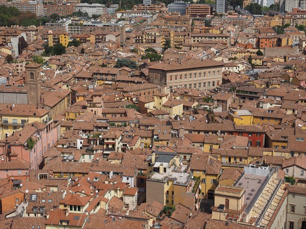 Aerial view of the city of Bologna