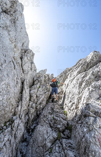 Climbing on rock