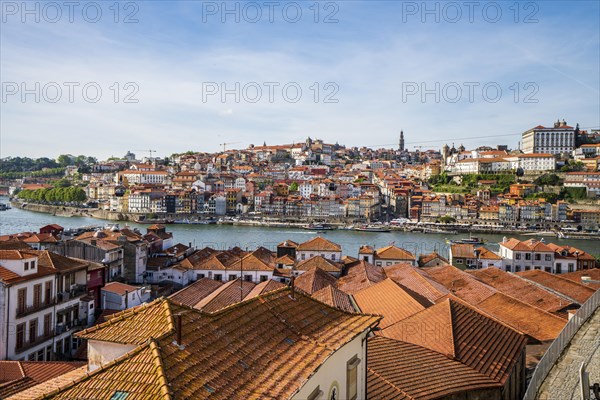 Amazing panoramic view of Oporto and Gaia with Douro river