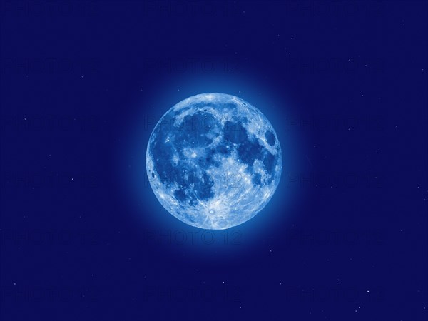 Full moon seen with telescope