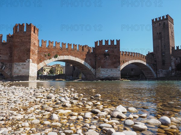 Castelvecchio Bridge aka Scaliger Bridge in Verona