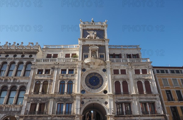 St Mark clock tower in Venice