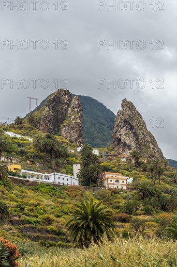Beautiful landscape in the village of Hermigua in the north of La Gomera