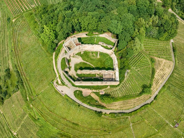 Aerial view of Staufen Castle