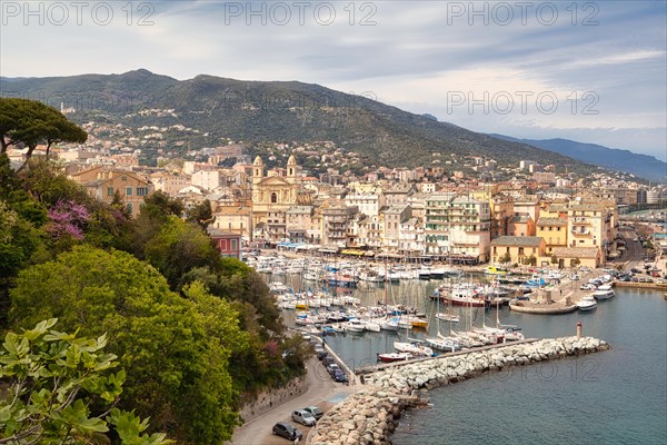 View over the marina of Bastia