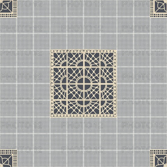 Seamless pattern inspired from traditional Danish Hedebo embroidery