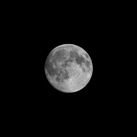 Full moon seen with telescope