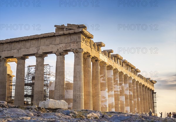 View of Parthenon on Acropolis in Athens