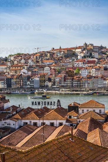 Amazing panoramic view of Oporto and Gaia with Douro river