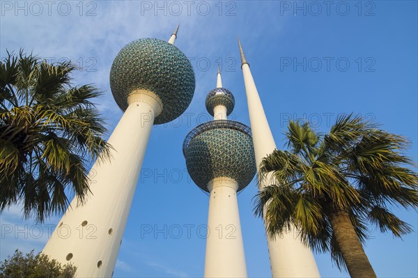 Landmark Kuwait towers in Kuwait City