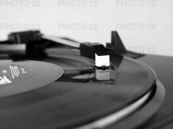 Vinyl record spinning