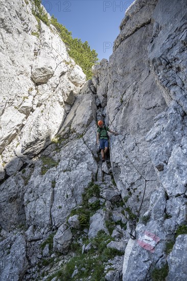 Mountaineer on the Mannlsteig