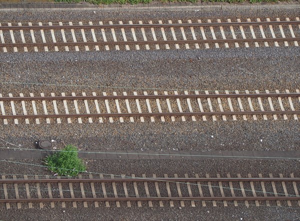 Aerial view of railway