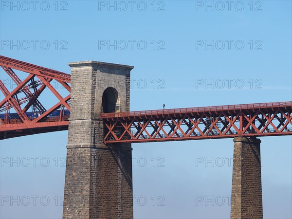 Forth Bridge over Firth of Forth in Edinburgh