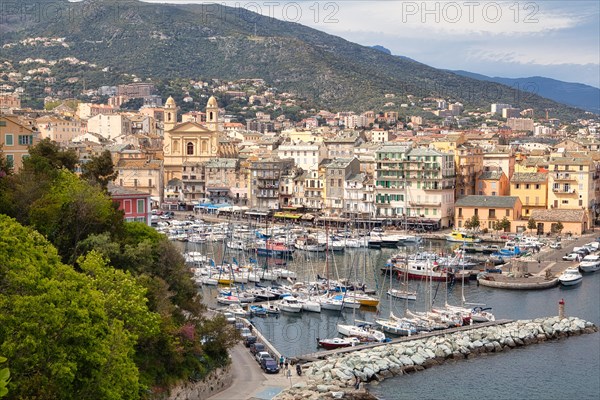 View over the marina of Bastia