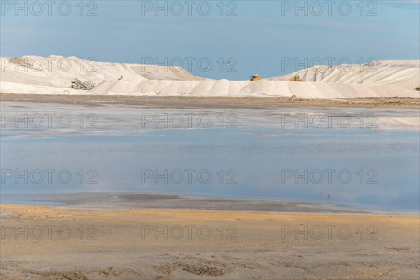 Salt farm in the village of Salin de Giraud near the mouth of the Grand Rhone. Regional nature park Park