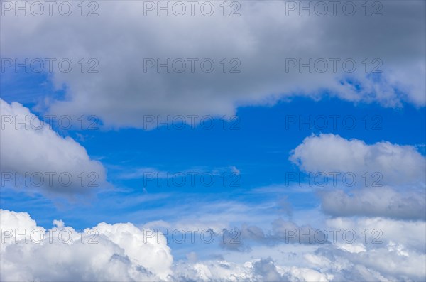 Beautiful cloud formations under a bright blue sky