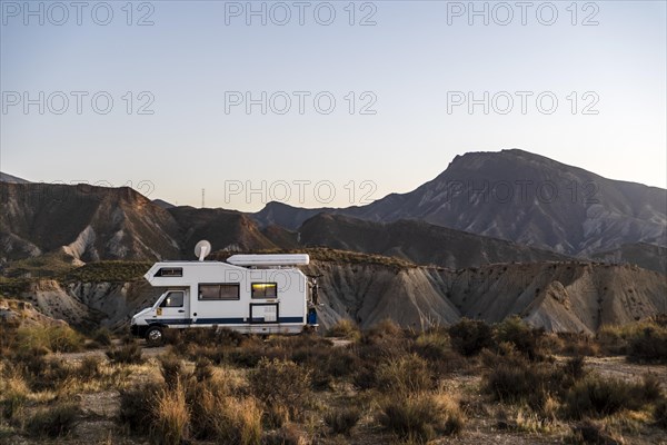 Camper van in The Tabernas Desert
