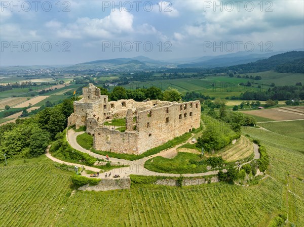 Aerial view of Staufen Castle