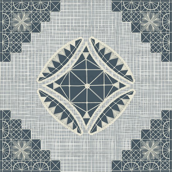 Seamless pattern inspired from traditional Danish Hedebo embroidery
