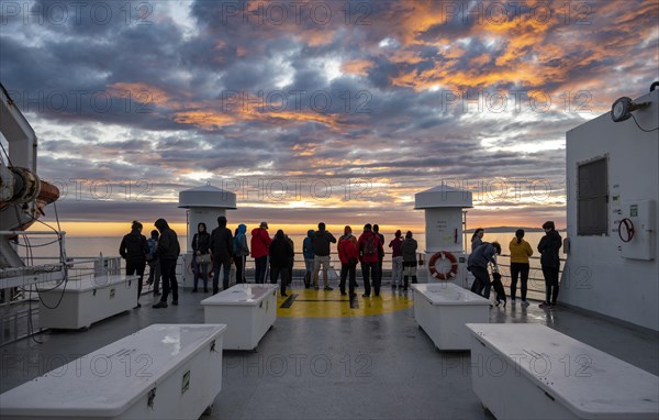 Tourists on a ferry