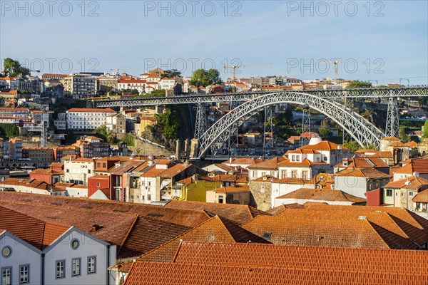 Amazing panoramic view of Oporto and Gaia with Douro river