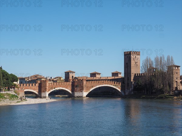 Castelvecchio Bridge aka Scaliger Bridge in Verona