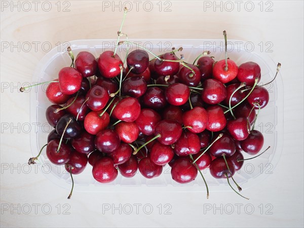 Red cherry basket