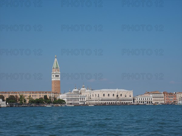 St Mark square seen fron St Mark basin in Venice