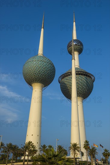 Landmark Kuwait towers in Kuwait City